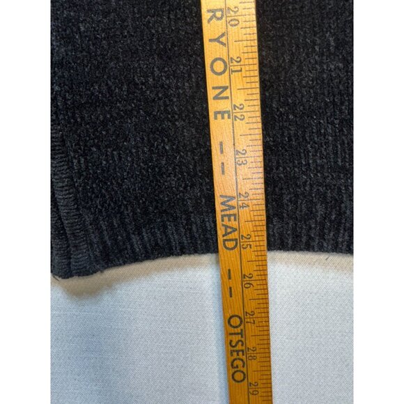 Alfred Dunner Women Zip Up Fair Isle Chenille Cardigan Sweater Sz XL Black White - Picture 8 of 10